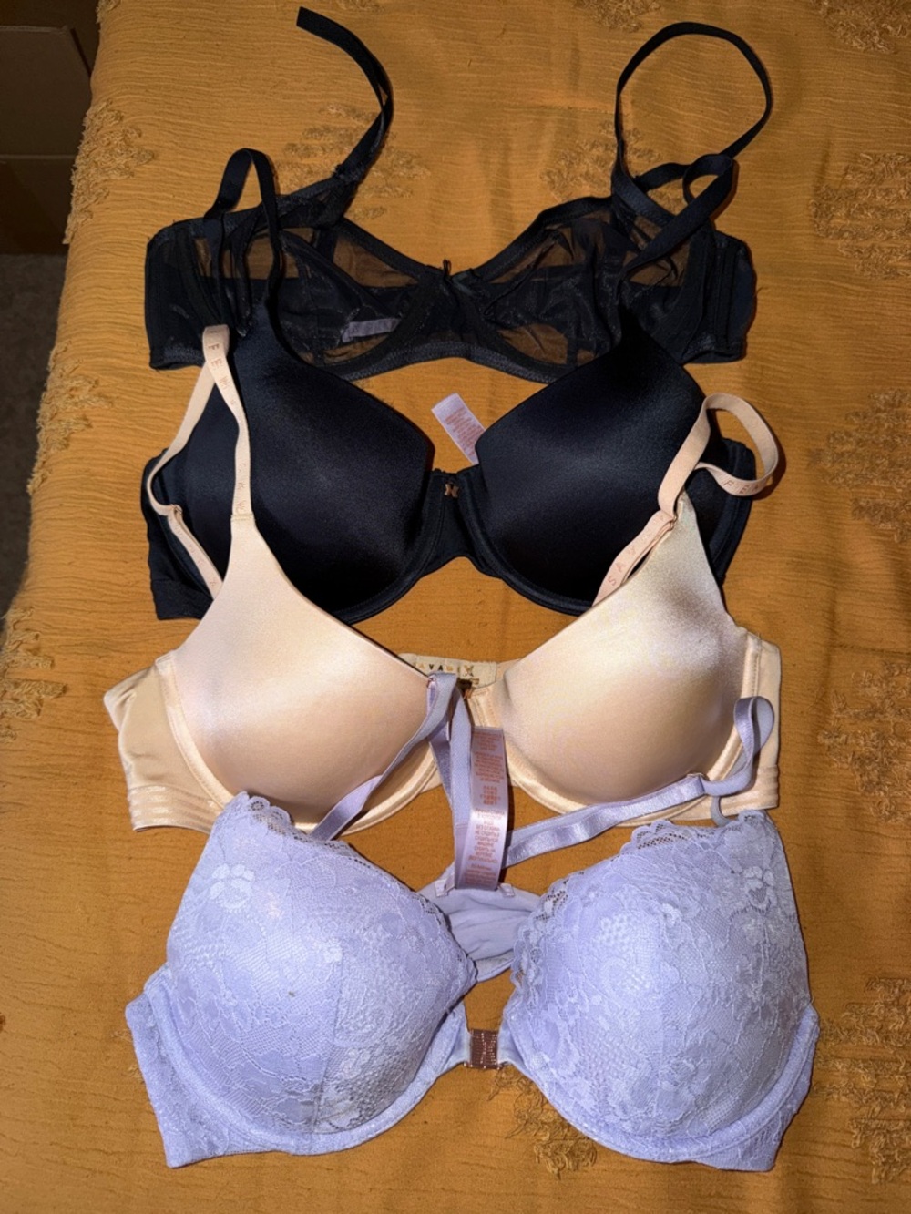 Savage X Fenty Bra Trio — Black, Nude, Lavender